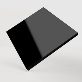 Acrylic Glass PMMA GS Black Glossy Laser Cut Made to Measure Laser-Polished Edge Panel Selectable Size (5 mm, 300 x 400 mm)