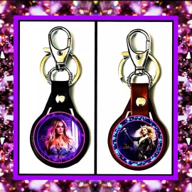 CARRIE UNDERWOOD DENIM & RHINESTONES LIVE IN LAS VEGAS LEATHER KEYCHAINS OF TWO