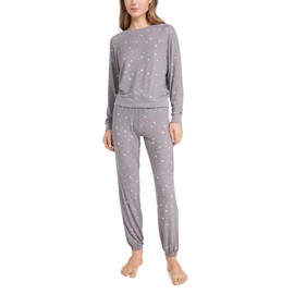 Honeydew Intimates Women's Star Seeker Brushed Jersey Lounge Set, Castle Rock Stars, Grey, Print, S