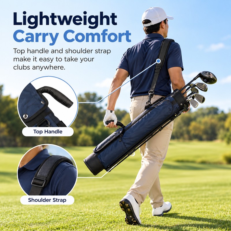 Lightweight Golf Stand Bag for Club Carrying – Waterproof Nylon