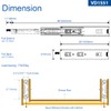 VADANIA 40" Heavy Duty Drawer Slide with Lock #VD1551, 150lb