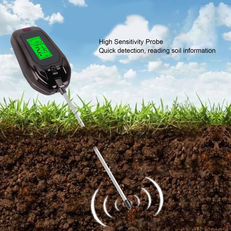 Soil Tester Moisture Light PH Temperature Humidity 5 in 1