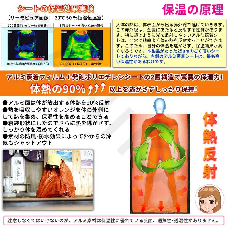 CANIKA Emergency Blanket, Heat Sheet, Survival Sleeping Bag Set, Earthquake,