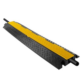 Durable Cable Protective Ramp Cover - Supports 11000lbs Single Channel Heavy Duty Cord Protection w/ Flip-Open Top Cover, 39.4” x 5.11” x 0.78” Cable Concealer for Indoor Outdoor Use - Pyle PCBLCO102