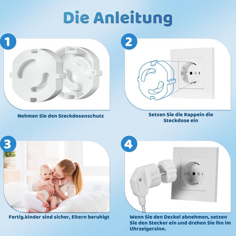 FUHOMI Pack of 30 Sockets Child Lock – Socket Protection