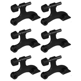 6Packs Metal Door Hinge Stopper - Adjustable Heavy Duty Door Stopper (Black)