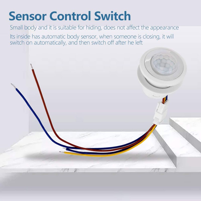 Infrarot-Bewegungssensor-Steuerung, Automatischer Infrarot-Bewegungssensor HW08F LED Automatischer Infrarot-Bewegungssensor-Steuerschalter, PIR-Sensor, (MR-HW08F 45