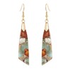 Plumiss Bohemia Variety Teardrop Geometric Agalmatolite Stone Drop Dangle Earrings