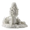 JFSM INC. Mermaid Sitting on Beach - White Sculpture Figurine