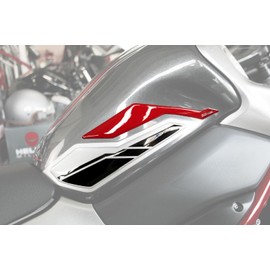 Tankpad 3D Knee Pad Scratch Protection Compatible with Kawasaki Z900 Red Silver X800678VA