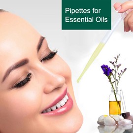 100 PCS 5ML Disposable Plastic Transfer Liquid Dropper Plastic Essential Oils Graduated Transfer Pipettes Washable Pipettes for Essential Oils Paint Alcohol