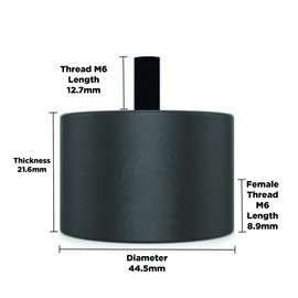 Isolate It!: Sorbothane Male/Female Vibration Stud Mount - M6-21.6mm (H) - 44.5mm (Dia) 70 Duro - 4 Pack