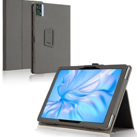 Haofun Case Compatible with OUKITEL OT5S/OT5/DOOGEE T20 Ultra/T40 Pro, Slim and Lightweight Flip Case, Foldable, Back Cover Kickstand Slim Protective Case with Hand Strap, Black