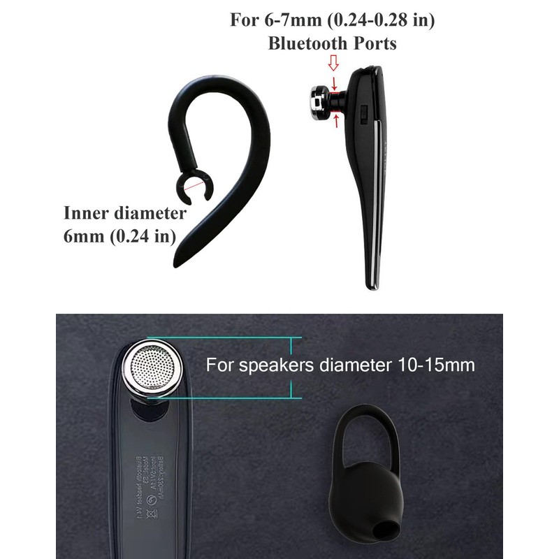 VSuRing Ear Hooks Eartips Kit 360° Rotatable Adjustable Soft Silicone