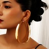 Thick Gold Hoop Earrings for Women Large Gold Hoops Earrings