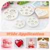 5Pcs Flower Silicone Molds, Chocolate Fondant Flower Mould Polymer Clay