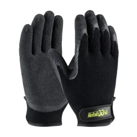 PIP 12 Pair PIP/Maximum Safety® Knit Polyester Gloves w/ Latex Coated Crinkle Grip - M