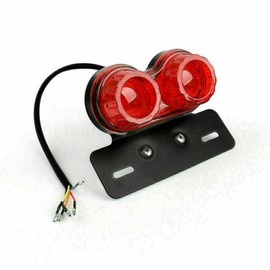 TAVICE Motorcycle LED Rear Tail Light ? 12V Red Brake & Indicator Light with Number Plate Holder (T7)