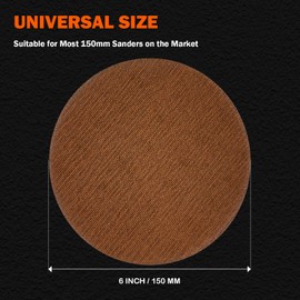 Huzeew 50PCS Mesh Abrasive Sanding Discs, 6-Inch 60-240 Grit Dust-Free Hook and Loop Sanding Disc, Compatible with Angle Grinder, Orbital Sander, Die Grinder