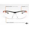 ToolFreak Agent Safety Glasses, Distortion Free Clear Wraparound Lenses with