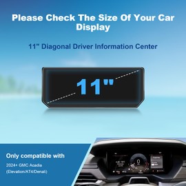 Coleya 2024 2025 Acadia Dashboard Screen Protector for GMC Acadia (Elevation/AT4/Denali) 11-inch Dashboard, 9H Tempered Glass 2025 Acadia Accessories HD Transparent Driver Information Center 11"