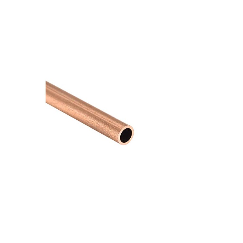 sourcing map Copper Round Tube, 4mm OD 0.5mm Wall Thickness
