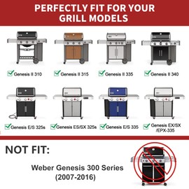 Genesis II Flavorizer Bars Replacement Parts for Weber Genesis II Grill Parts GS4 66032 66795 Flavor Bars Weber Genesis II 300 Series ii E-310 ii E-315 ii E-335 ii S-310 ii S-335 ii S-345 ii SE-335