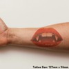 'Vampire Lips' Temporary Tattoo - Water Resistant, Skin-Safe, Non-Toxic Transfer