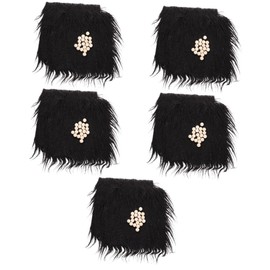 Tofficu 5 Sets Gnome Kit DIY Craft Supplies Fake Fur Gnome Beard Fabric Square Faux Fur Crafting Materials