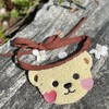 Adorable Bear Print Dog Bandana Bib - Funny Pet Neckerchief