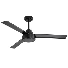 USA  52 Inch Black Ceiling Fan Modern Designer Ceiling Fan Without Light and Remote Controlcolor: Black, plug type: US, voltage (v): 110-220V