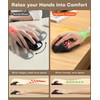Omikamo Ergonomic Wireless Trackball Mouse, Bluetooth & 2.4G, Red