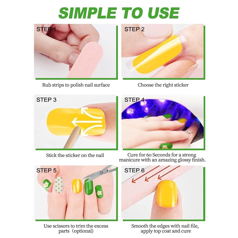 TOROKOM Semi Cured Gel Nail Strips