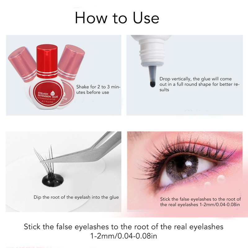 Eyelash Extension Glue 0.3s Fast Drying Strong Holding Long Lasting