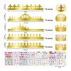 83pcs Coronas Rey Diy De Carton Dorada Fiesta Con Calcomanía