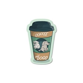 sticker pack coffee and dog small