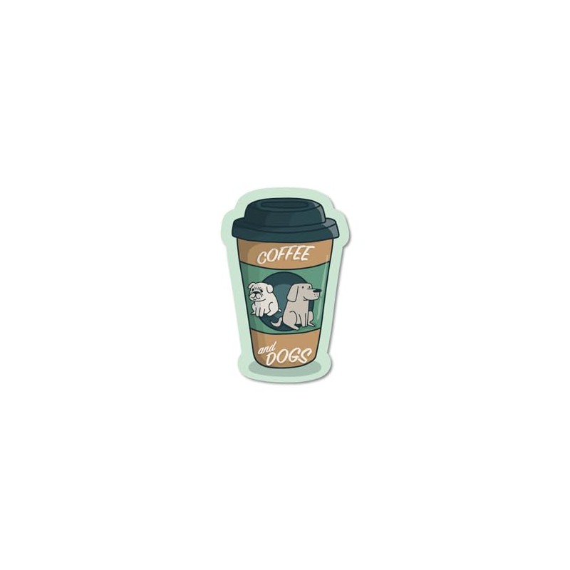sticker pack coffee and dog small