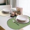 Silicone Placemats, Set of 2 Food-Grade Oval Non-Slip Waterproof with