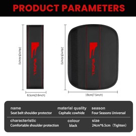 JIATUWAN Car Seat Belt Shoulder Pad – Carbon Fiber Leather with Adjustable Strap | Universal Fit, Soft & Breathable Cover for Comfortable Driving (Black) (HJD-for F)