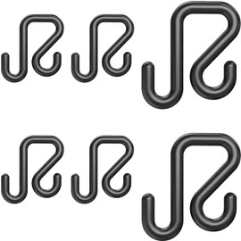 merrisport 6 Pack Bucket Hooks for 2" Aerial-Bucket Lip – Hooks for Bucket Truck Tool Bags and Aprons – Heavy Duty, Weather-Resistant Utility Hooks for Lineman Work Centers,Bucket Truck Accessories