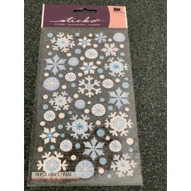 STICKO EK SUCCESS STICKERS CHRISTMAS SNOWFLAKES SNOWFLAKE 50+pcs