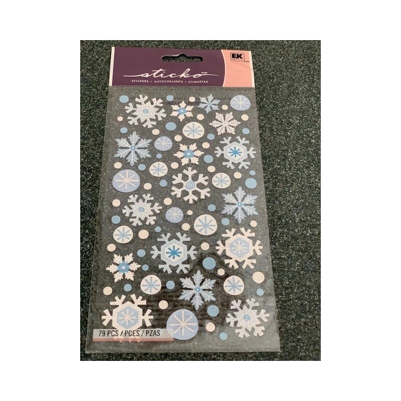 STICKO EK SUCCESS STICKERS CHRISTMAS SNOWFLAKES SNOWFLAKE 50+pcs