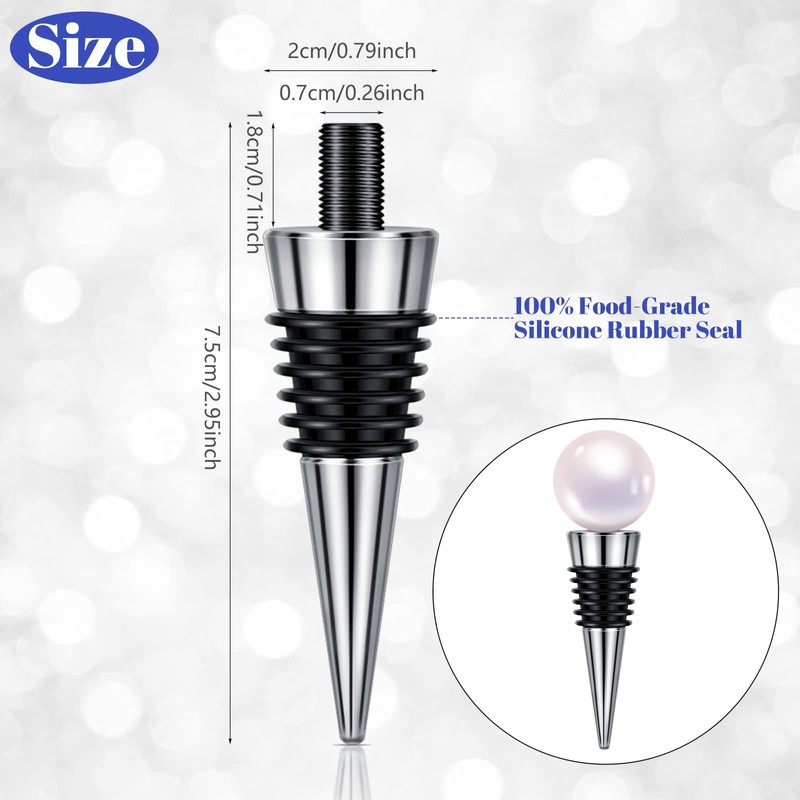 Honeydak 16 Pieces Metal Bottle Stopper Blank Stainless Steel Wine