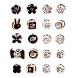 YETOOME 40 Pcs Women Shirt Brooch Pins, Mini Cover Up Enamel Safety Lapel Pins Buttons Sweater Shawl Clips for Women Clothing Dress Supplies (20 Style)