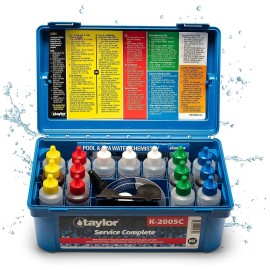 TAYLOR Complete High Range Pool Water Test Kit with 20 oz Reagents 8 Boxes