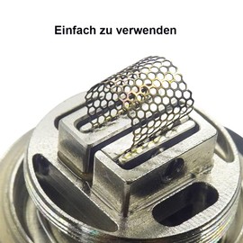 NI80 / A1 / SS316 Mesh Coil 0.16 Ω / 0.15 Ω / 0.18 Ω 20 Pieces Mesh Prebuild Wire for RDA RTA (A1-0.18Ω)
