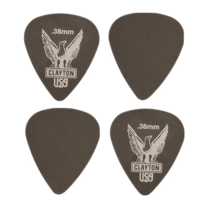 Clayton Black Raven Standard Jazz Picks 4-Pack .38mm