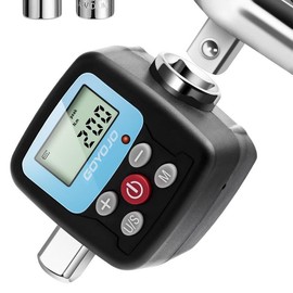 GOYOJO Digital Torque Wrench Adapter - Precision Electronic Torque Tool Converter and Meter with LCD Display, Includes 1/2", 1/4", 3/8" Adapters for Automotive, Biking, DIY & Home Repairs - Color: 6-200Nm(4.5-147ft-lb)