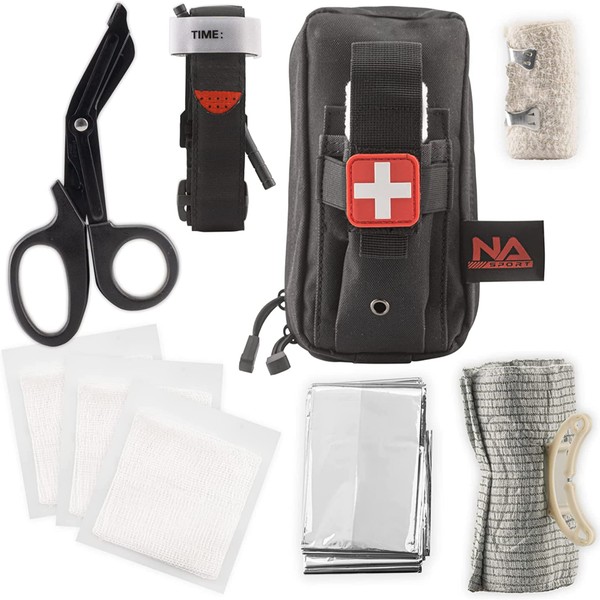 NASPORT® Tourniquet Tourniquet - Professional Medical Equipment for First Aid - Complete First Aid Kit - Military Equipment - Bandages/Scissors/Survival Blanket