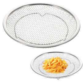 RICISUNG Stainless Steel Colander, Shallow Type, Colander, Oil Drainer, Flat Colander, Round Shallow Colander, Dishwasher Safe, Kitchenware, Cookware, 7.7 inches (19.6 cm)